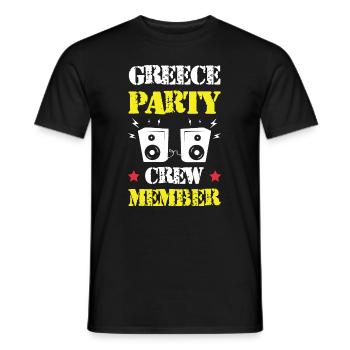 Greece Party Crew - Men's T-Shirt - black - Front - AI Model Male 178 light (178cm)