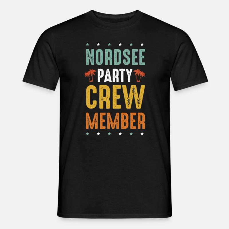 Nordsee Party Crew - Männer T-Shirt - Schwarz