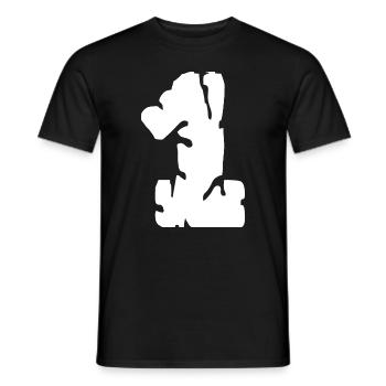 1 Zahl Trikot - Männer T-Shirt - Schwarz - Vorne - AI Model Male 178 light (178cm)