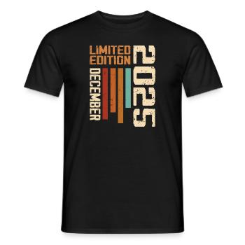 Dezember 2025 - 2025 Dezember - Männer T-Shirt - Schwarz - Vorne - AI Model Male 178 light (178cm)