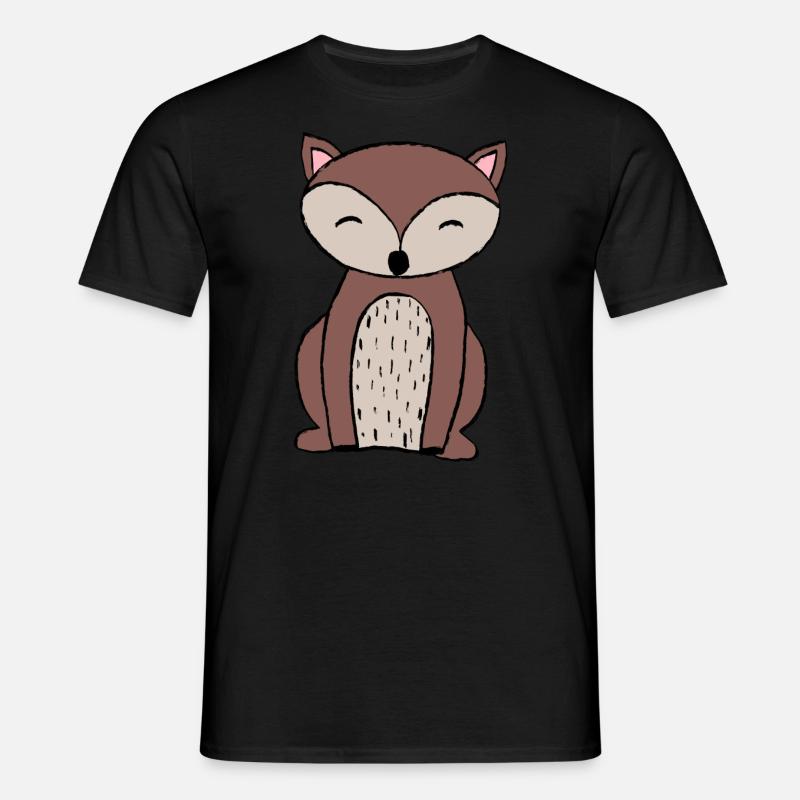 Fuchs - Männer T-Shirt - Schwarz
