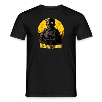 Soldier Military Memento Mori - Men's T-Shirt - black - Front - AI Model Male 178 light (178cm)