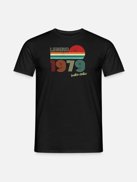 Legend 1979 Birthday Shirt Gift Anniversary - Men's T-Shirt - black