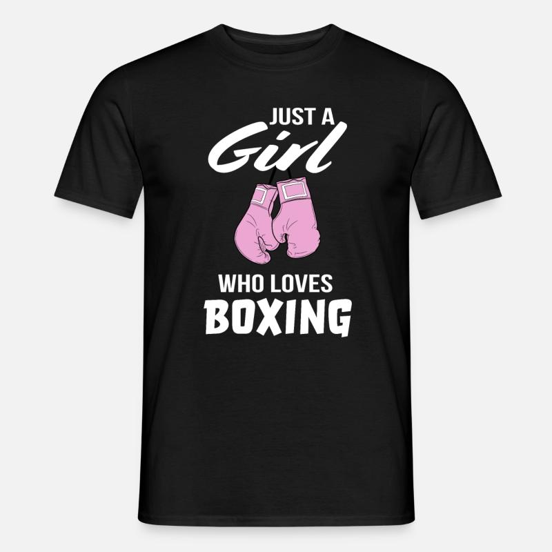 Boxen Mädchen Kickboxerin Boxerin Geschenk - Männer T-Shirt - Schwarz