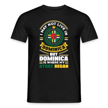 Dominica Dominican Dominica Flag Quote - Men's T-Shirt - black - Front - AI Model Male 178 light (178cm)