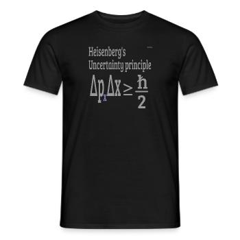Uncertainty Principle - Men's T-Shirt - black - Front - AI Model Male 178 light (178cm)