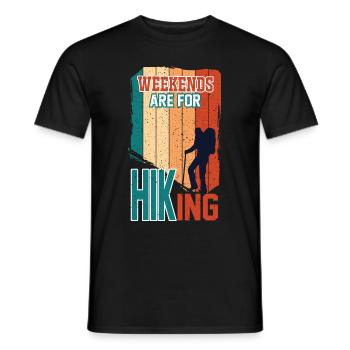 Weekends are for Hiking - Men's T-Shirt - black - Front - AI Model Male 178 light (178cm)