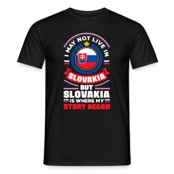 Slovak Slovakia Slovak Flag Quote - Men's T-Shirt - black - Front - AI Model Male 178 light (178cm)