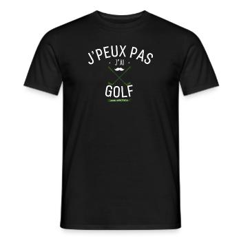 J'Peux Pas J'Ai Golf Avec papa - T-shirt homme - noir - Devant - AI Model Male 178 light (178cm)