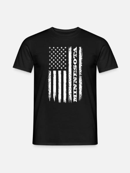 Flag USA Minnesota State Gift - Men's T-Shirt - black