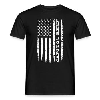 Flagge USA Capitol Reef Nationalpark Geschenk - Männer T-Shirt - Schwarz - Vorne - AI Model Male 178 light (178cm)