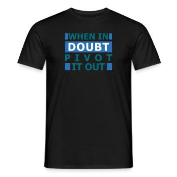 When In Doubt Pivot It Out Spreadsheet - Men's T-Shirt - black - Front - AI Model Male 178 light (178cm)
