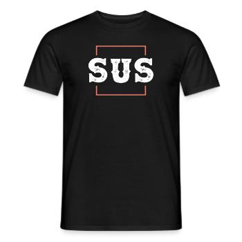 Kinda Sus Freches Statement - Männer T-Shirt - Schwarz - Vorne - AI Model Male 178 light (178cm)