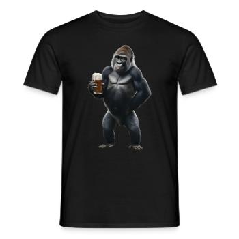 Gorilla Bier - Männer T-Shirt - Schwarz - Vorne - AI Model Male 178 light (178cm)