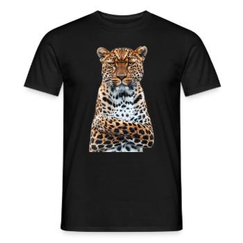 Leopard - Men's T-Shirt - black - Front - AI Model Male 178 light (178cm)
