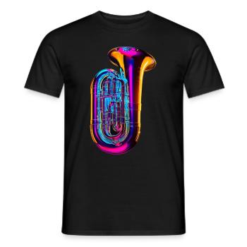 Tuba - T-shirt homme - noir - Devant - AI Model Male 178 light (178cm)
