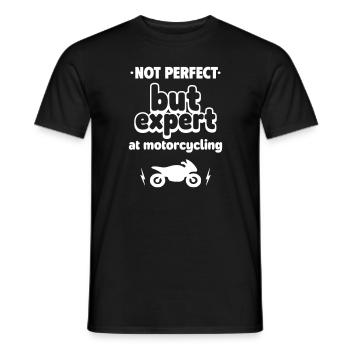 Expert en motocyclisme - T-shirt homme - noir - Devant - AI Model Male 178 light (178cm)