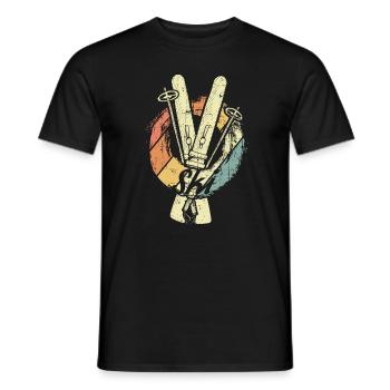 Ski Winter - Men's T-Shirt - black - Front - AI Model Male 178 light (178cm)