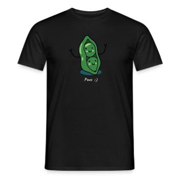 Idée cadeau Peace Cool - T-shirt homme - noir - Devant - AI Model Male 178 light (178cm)