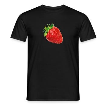 Strawberry - Men's T-Shirt - black - Front - AI Model Male 178 light (178cm)