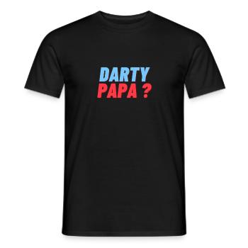 "Darty papa" - T-shirt homme - noir - Devant - AI Model Male 178 light (178cm)