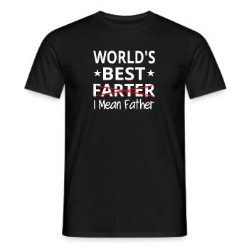 Le meilleur farter du monde, je veux dire père - T-shirt homme - noir - Devant - AI Model Male 178 light (178cm)
