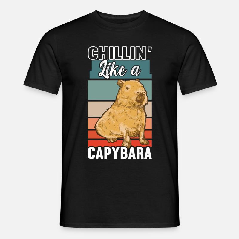 Capybara Lover - Männer T-Shirt - Schwarz