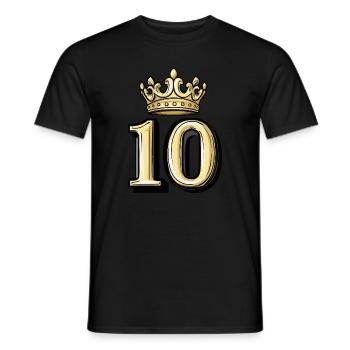 Couronne à 10 chiffres - T-shirt homme - noir - Devant - AI Model Male 178 light (178cm)