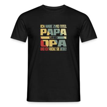 Lustiges cooles Papa Vater Opa Geburtstag Geschenk - Männer T-Shirt - Schwarz - Vorne - AI Model Male 178 light (178cm)