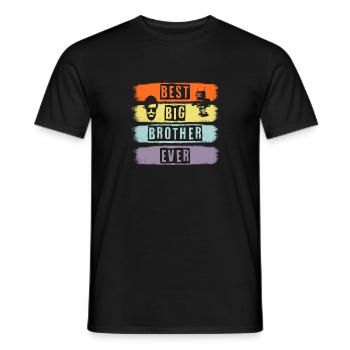 Best big brother ever retro vintage - Men's T-Shirt - black - Front - AI Model Male 178 light (178cm)