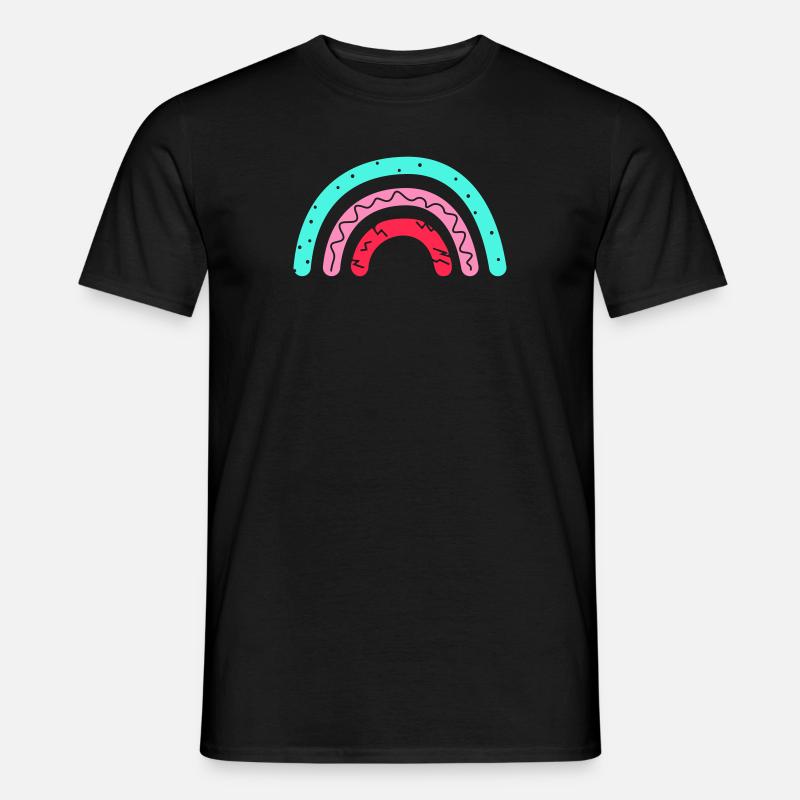 Regenbogen - Männer T-Shirt - Schwarz