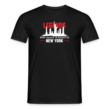 Les légendes ont grandi à Rochester New York - T-shirt homme - noir - Devant - AI Model Male 178 light (178cm)