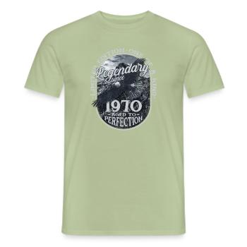 Legendary since 1970 - Men's T-Shirt - sage - Front - AI Model Male 178 light (178cm)