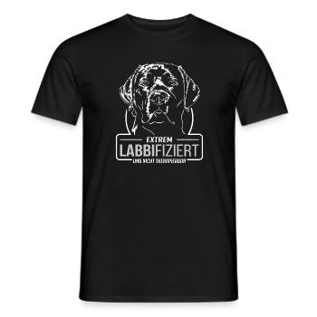 LABBIFIZIERT Labrador Retriever Labbi Wilsigns - Männer T-Shirt - Schwarz - Vorne - AI Model Male 178 light (178cm)