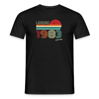 Legend - 1983 Retro-Charme mit Pop - Art - Flair - Männer T-Shirt - Schwarz - Vorne - AI Model Male 178 light (178cm)