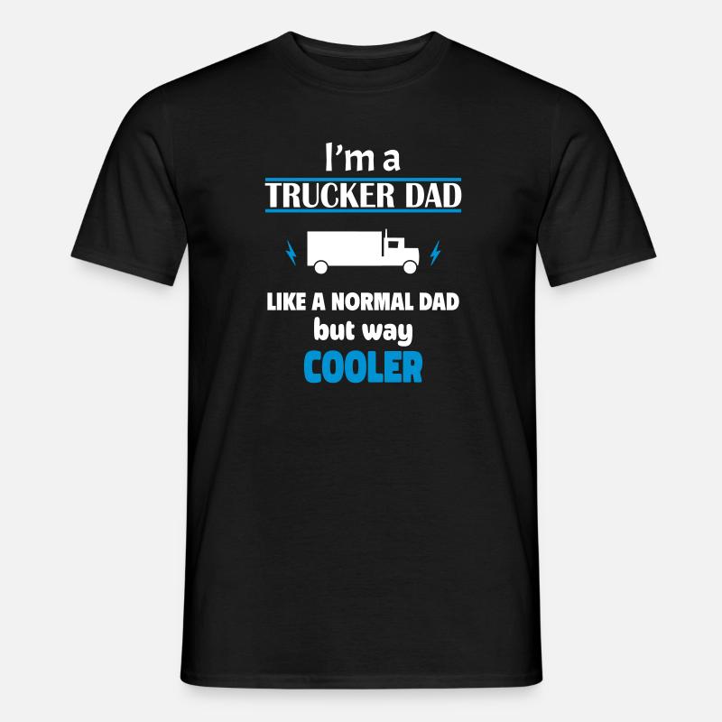 Ich bin ein Trucker Papa - Männer T-Shirt - Schwarz