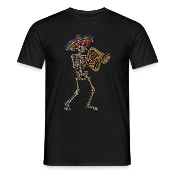 Tuba Squelette Mexicain - T-shirt homme - noir - Devant - AI Model Male 178 light (178cm)