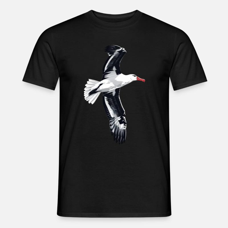 Möwe - Männer T-Shirt - Schwarz
