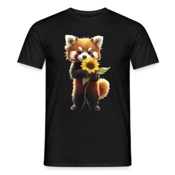 Alpaka - Männer T-Shirt - Schwarz - Vorne - AI Model Male 178 light (178cm)