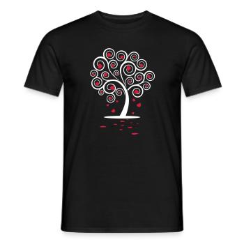 Arbre d'amour - T-shirt homme - noir - Devant - AI Model Male 178 light (178cm)