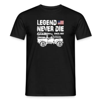 Jeep Legend Never La - T-shirt homme - noir - Devant - AI Model Male 178 light (178cm)
