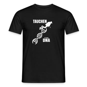 Tauchen ist meine DNA als Geschenk schenken - Männer T-Shirt - Schwarz - Vorne - AI Model Male 178 light (178cm)