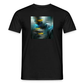 Contemporary digital apstract art - Men's T-Shirt - black - Front - AI Model Male 178 light (178cm)