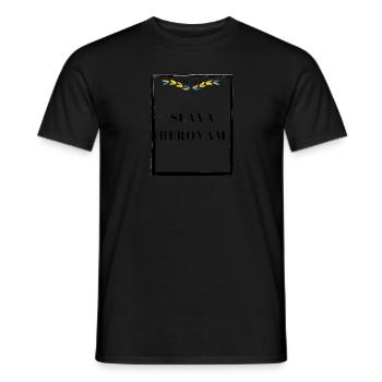 Slava Heroyam - Men's T-Shirt - black - Front - AI Model Male 178 light (178cm)