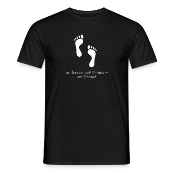 Im Herzen auf Fehmarn w - Männer T-Shirt - Schwarz - Vorne - AI Model Male 178 light (178cm)