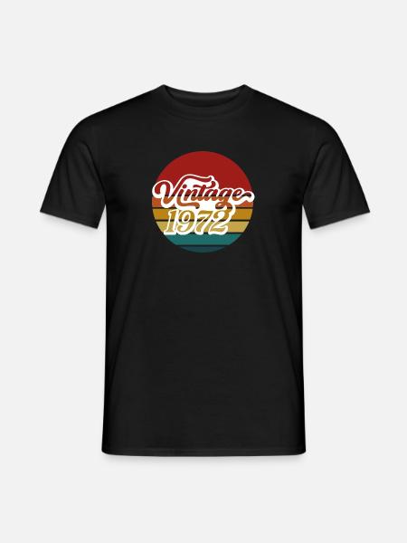50 years | Vintage 1972 | Fifty-year-old gift idea - Men's T-Shirt - black