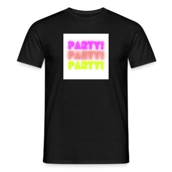 Party Party Party!!! - Männer T-Shirt - Schwarz - Vorne - AI Model Male 178 light (178cm)