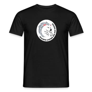 Igel - Leben an der Hecke - neg - Männer T-Shirt - Schwarz - Vorne - AI Model Male 178 light (178cm)