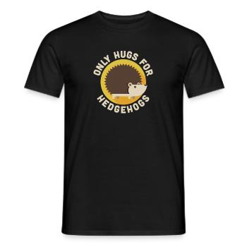 Hérisson - Seul câlin de hérisson - neg - T-shirt homme - noir - Devant - AI Model Male 178 light (178cm)
