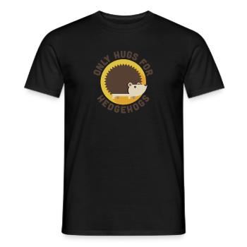 Hérisson - Seul câlin de hérisson - pos - T-shirt homme - noir - Devant - AI Model Male 178 light (178cm)